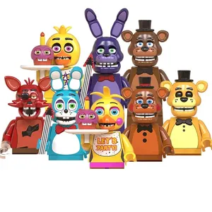 Nuevo Horror Five Nights at Freddy Chica Bonnie Foxy Freddy Golden Freddy Mini Block Toys WM6074