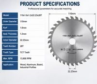 Lame de scie à froid pour matériaux de construction, taille personnalisable, logo OEM ODM, vente en gros, découpe de céramique