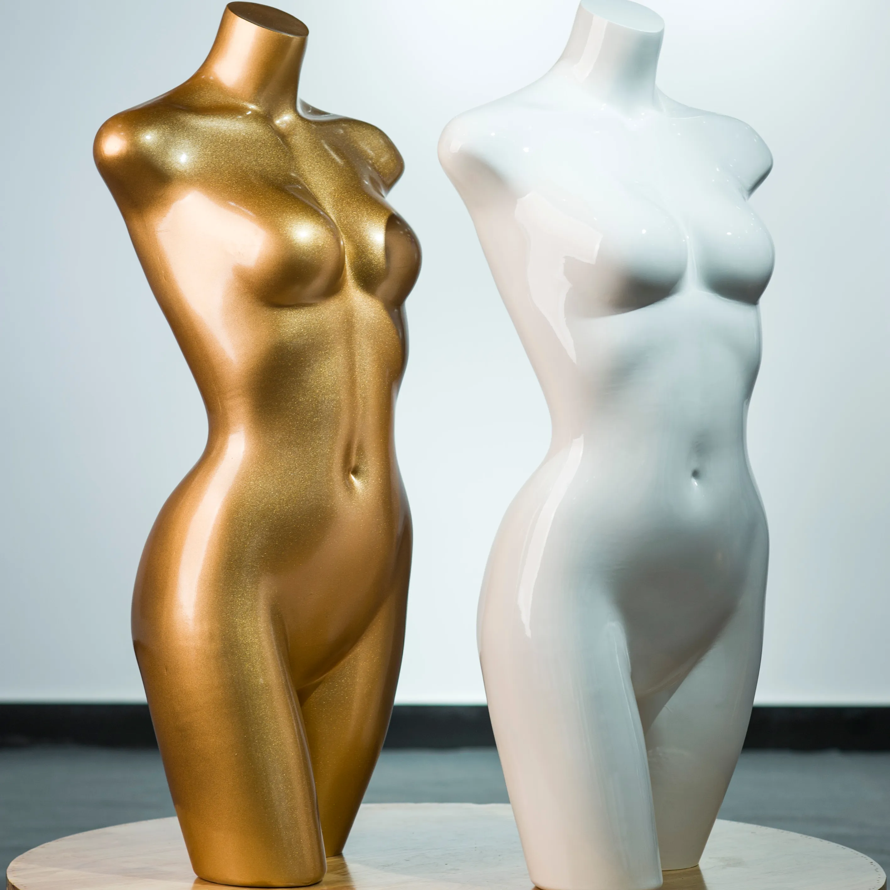 store display plastic female half body torso mannequin