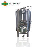 Cuve à bière brillante de 500 L avec enveloppe isolante et boule de pulvérisation CIP pour applications en microbrasserie et brasserie artisanale