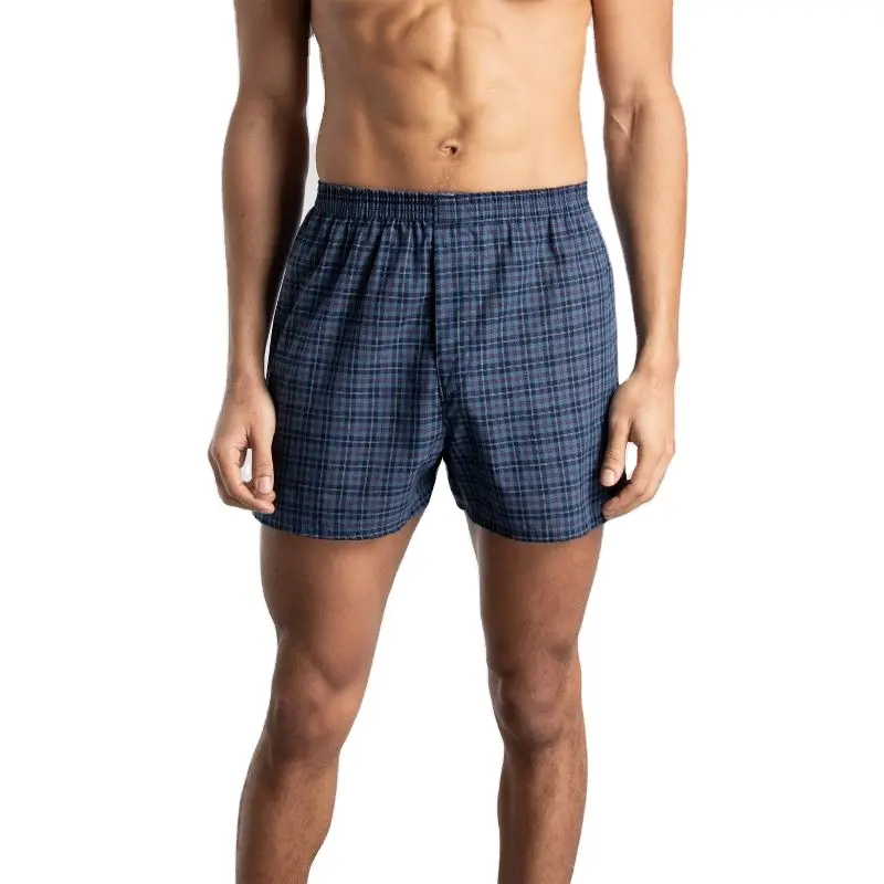 Men's Underwear Short Boxer Briefs Plaid Stretch Boxer Pack Pants 3 In 1