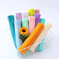 Bâtonnets torsadés en peluche épais de 8 mm faits à la main, colorés, pour loisirs créatifs, matériaux DIY assemblés aléatoirement
