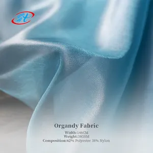 10D 20D 30D tessuto morbido Organza di lusso scintillante Organdy liquido Organza Tulle per matrimonio o abito da ragazza