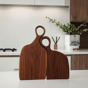 Planche à découper XLwood en bois <span class=keywords><strong>de</strong></span> noyer, bambou et acacia, grande, ronde, épaisseur 1,5 cm, prête à l'emploi, pour <span class=keywords><strong>la</strong></span> découpe <span class=keywords><strong>de</strong></span> <span class=keywords><strong>fromage</strong></span>, pour <span class=keywords><strong>la</strong></span> cuisine et le bureau - Product Image 6