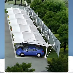 Tập trung vào customizationpvdf độ bền kéo màng cấu trúc carport bóng xe bãi đậu xe nhà kho nơi trú ẩn ngoài trời Vật liệu kiến trúc - Product Image 6