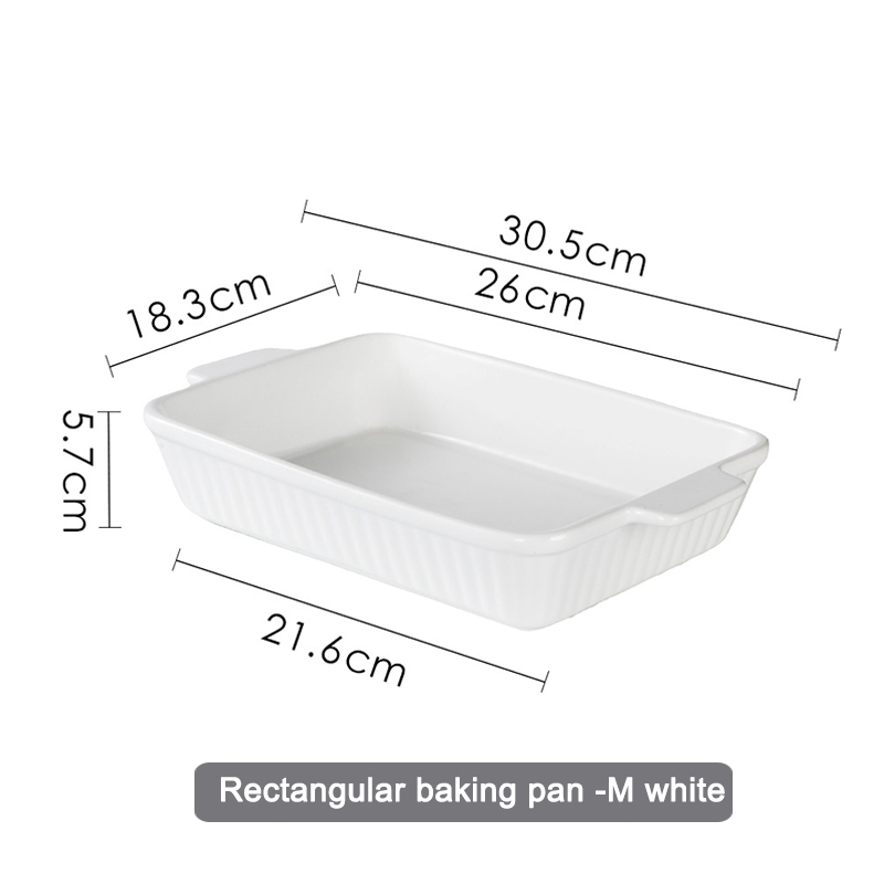 Plat de cuisson blanc-M