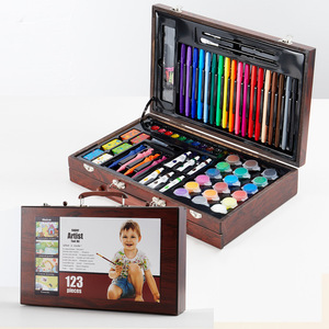 Juego de arte YiERCAI de 150 piezas en caja de madera, herramientas de dibujo para niños, útiles escolares - Product Image 3