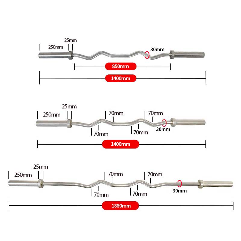 Rouser Technische Rechte Staven Custom Logo 1.5M 1.8M Professionele Gym Barbell Gewicht Tillen Krul Bar