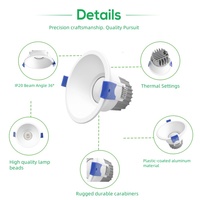 Spot encastré LED IP20 étanche 10W 12W 90mm pour plafond, extérieur, salle de bain, balcon, hôtel, centre commercial