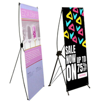 Bannière publicitaire portable de haute qualité avec impression numérique personnalisée, design personnalisé, support de bannière enroulable, bannière en X personnalisée, montage facile