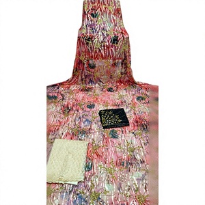 Ensemble de vêtements Kanga en spandex à imprimé floral élégant avec dentelle, écologique, luxueux, manches longues, 3 pièces pour femmes, occasions spéciales - Product Image 6