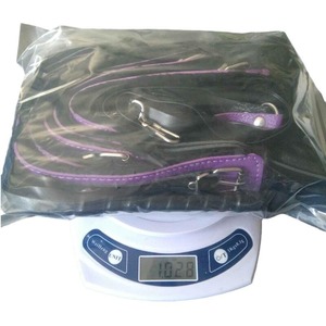 Ensemble de 10 pièces en cuir et peluche sexy, noir et rouge, pour adultes, stimulation, flirt, domination, jouets de bondage - Product Image 5