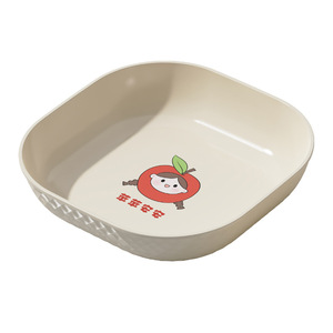 Ensemble de 4 assiettes à fruits en plastique, design cartoon, pour collations, pique-nique, vaisselle de table - Product Image 2
