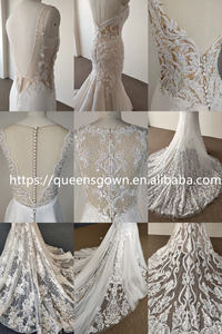 QUEENS GOWN Mode <span class=keywords><strong>Voile</strong></span> De <span class=keywords><strong>Mariée</strong></span> <span class=keywords><strong>Paillettes</strong></span> Dentelle Fleur Dentelle Appliqued Voiles De Mariage Avec Peigne - Product Image 4