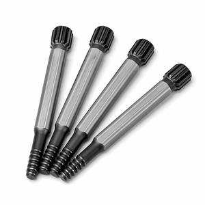 Adaptateur de queue de foret hexagonal R32 T38 T45 T51 compatible HD712 pour outil de forage à marteau vibrant pour plateformes de forage de roche et tunnelisation minière - Product Image 1