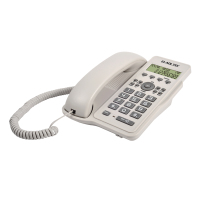 PEAKSOUND Téléphone filaire d'identification de l'appelant analogique P-999C avec affichage numérique mural et bureau pour chambres d'hôtel bureaux lignes fixes