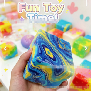 Juguete Antiestrés de Bloques de Goma Suaves con Diseño de Arcoíris, para Adultos y Niños, Regalo Sensorial para el Escritorio - Product Image 5