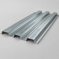 Plaque de plancher en acier galvanisé, plancher composite métallique, coffrage permanent pour dalle en béton, structure en acier pour bâtiment