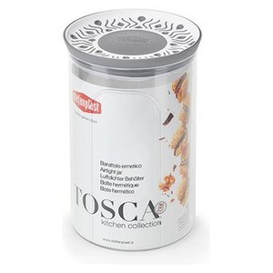 Barattolo <b>plastica</b> (1,2Lt) TOSCA Grigio 55454 - Product Image 1
