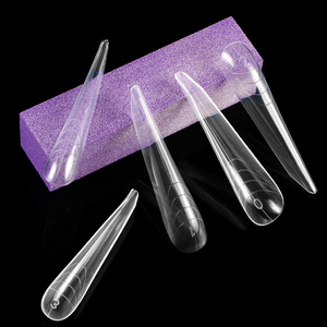70 Uds. Moldes de Uñas Postizas Largas Tipo Ataúd, Sistema de Uñas de Plástico, Molde Superior para Extensión, Número Personalizado, Construcción Rápida, Punta para Manicura de Salón - Product Image 2