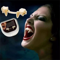 Dents factices d'horreur réutilisables, accessoires de costume d'Halloween, accessoires de fête de cosplay effrayants, dentiers de vampire rétractables pour cosplay d'Halloween