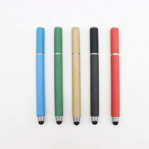 Green Eco Friendly Stationery Gift Capacitive <b>Rolling</b> <b>Paper</b> Ballpoint Custom Advertising Signature Pen With Stylus - Product Image 2