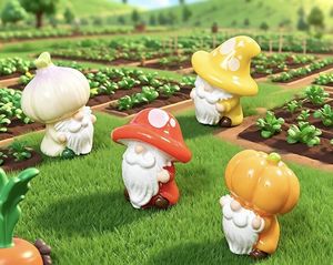 NOVITÀ 2026: Statuette Artistiche Dipinte a Mano di <span class=keywords><strong>Funghi</strong></span> e Gnomi in Miniatura, Decorazioni per Giardino delle Fate, Figurine in Resina per Bonsai - Product Image 5