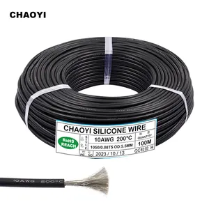 High Temperature Wire Cable Silicone Wire 10awg 8awg 6awg 4awg 2awg Silicon Cable Silicone Copper Wire for Car Battery Motor