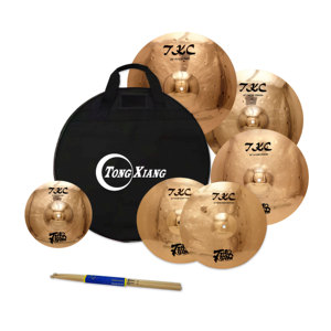 Set di Piatti per Batteria Professionali Fatti a Mano in Bronzo Tongxiang Modello B8 <span class=keywords><strong>TKC</strong></span>, 5 Pezzi, Accessori per Batteria - Product Image 1