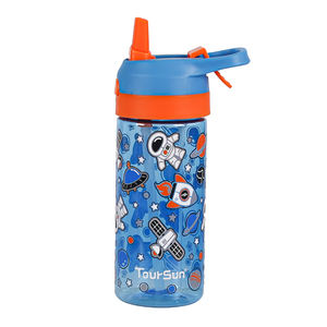 Toptan BPA içermeyen plastik spor su şişesi saman Tritan Sipper ile tırmanma için dış mekan sporları su şişesi sprey ile - Product Image 1