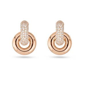 Boucles d'oreilles de luxe pour femmes, serties de diamants, nouveauté, meilleures ventes, personnalisables, plaqué or de haute qualité, fournitures en gros - Product Image 2