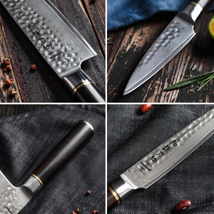 5 Pcs Professional Japanese 67 Layers Damascus Steel Premium Nature Ebony Wood Wooden Handle <strong>Sharp</strong> Kitchen <strong>Knife</strong> <strong>Set</strong> - Product Image 5