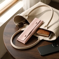 Pochette à bijoux portable en microfibre, rouleau à bijoux en velours avec bouton-pression, sac de rangement pour colliers, boucles d'oreilles et bagues, idéal pour les voyages
