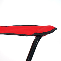 Chaise de camping pliable portable avec siège entièrement rembourré, porte-gobelet, poche latérale - Tissu Oxford durable