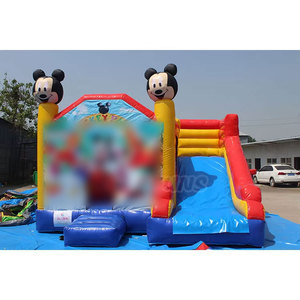 Château gonflable <span class=keywords><strong>Mickey</strong></span> Mouse de qualité commerciale en PVC avec <span class=keywords><strong>toboggan</strong></span>, pour fêtes, à vendre - Product Image 1