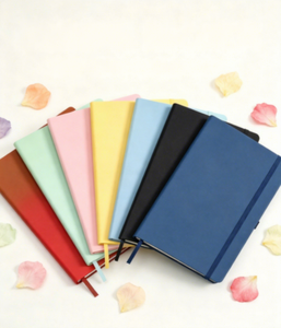 Custom Logo A5 Notebook PU Leather Journal Elastic Strap Wire Bound <b>Memo</b> <b>Pad</b> for School Office Gift - Product Image 2