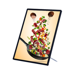 Nhôm lật Clip quảng cáo phương tiện truyền thông trong nhà ngân hàng Trần treo đôi bên chân dung Slim LED Poster <span class=keywords><strong>menu</strong></span> hộp Đèn - Product Image 2