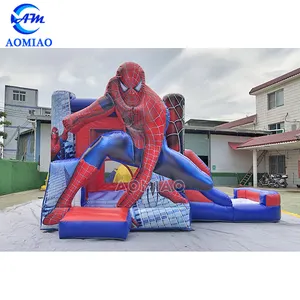 Popüler yüksek kaliteli örümcek adam şişme fedai ev atlama kale çocuklar ve yetişkinler için