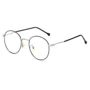 Venta al por mayor patrón sólido redondo metal fotocromático anteojos marcos luz azul bloqueo <span class=keywords><strong>miopía</strong></span> óptica - Product Image 5
