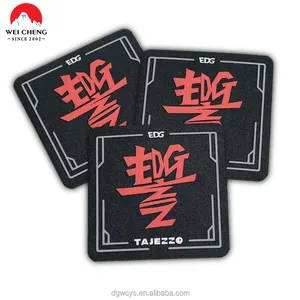 Factory Custom Embossed Logo Silicone Screen Printing Main Labels Felt Printing Labels Garment Labels For Clothes Trademark