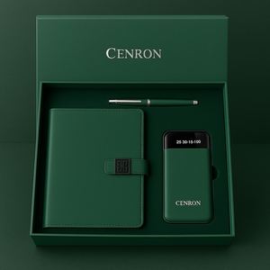 Classic Corporate Gift Bundle, <b>Refillable</b> Diary, Metal <b>Pen</b> and Smart Display Power Bank, Custom Gold Foil Logo Available - Product Image 6