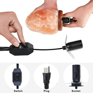 E12 E26 USA Muối Đèn <span class=keywords><strong>Power</strong></span> <span class=keywords><strong>Cord</strong></span> Mỹ đèn cắm với dimmer chuyển đổi và E14 E27 giữ đèn dây - Product Image 5