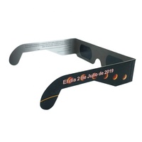 Lunettes d'éclipse solaire à lentille argentée certifiées AAS ISO