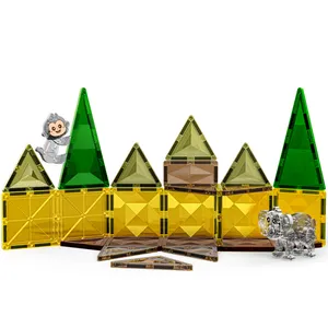 儿童拼图3D钻孔森林系列磁性件-25PCS组装动物玩具儿童