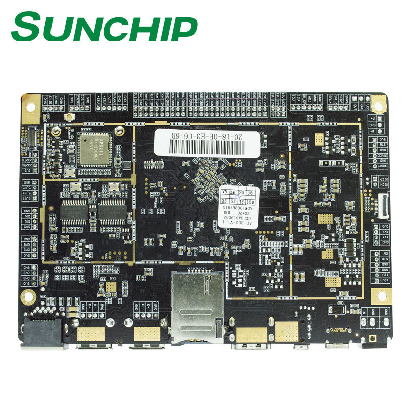 -core Android integrado Junta LVDS EDP 4G LTE Ethernet Industrial Control de la publicidad de la placa base para digital quiosco
