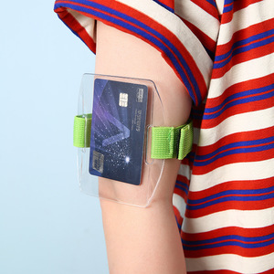 Wholesale Transparent PVC Elastic Arm Band Men and Women's <b>ID</b> Badge <b>Holder</b> and Photo Armband for Outdoor Sports - Product Image 4