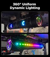 Barre de son UTV 27 pouces, barre de son ATV Bluetooth avec éclairage RGB, étanche IP66, barre de son pour voiturette de golf, haut-parleur amplifié pour sports motorisés