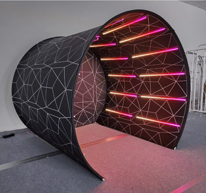 Nouvelle Cabine Photo 2026 avec Toile de Fond pour Événements et Salons Professionnels, Tunnel Semi-Circulaire avec Lumières RGB, Cabine Ronde 360° Tendance - Product Image 3