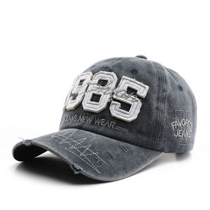 Moda Hip Hop eğilim beyzbol şapkası s özel nakış logosu yıkanmış <span class=keywords><strong>Vintage</strong></span> sıkıntılı kap 6 Panel beyzbol şapkası - Product Image 6