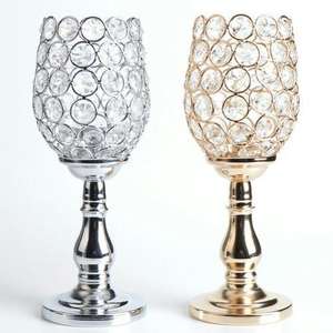 Bougeoir sur pied en verre pour décoration de mariage de qualité supérieure au design luxueux - Product Image 6